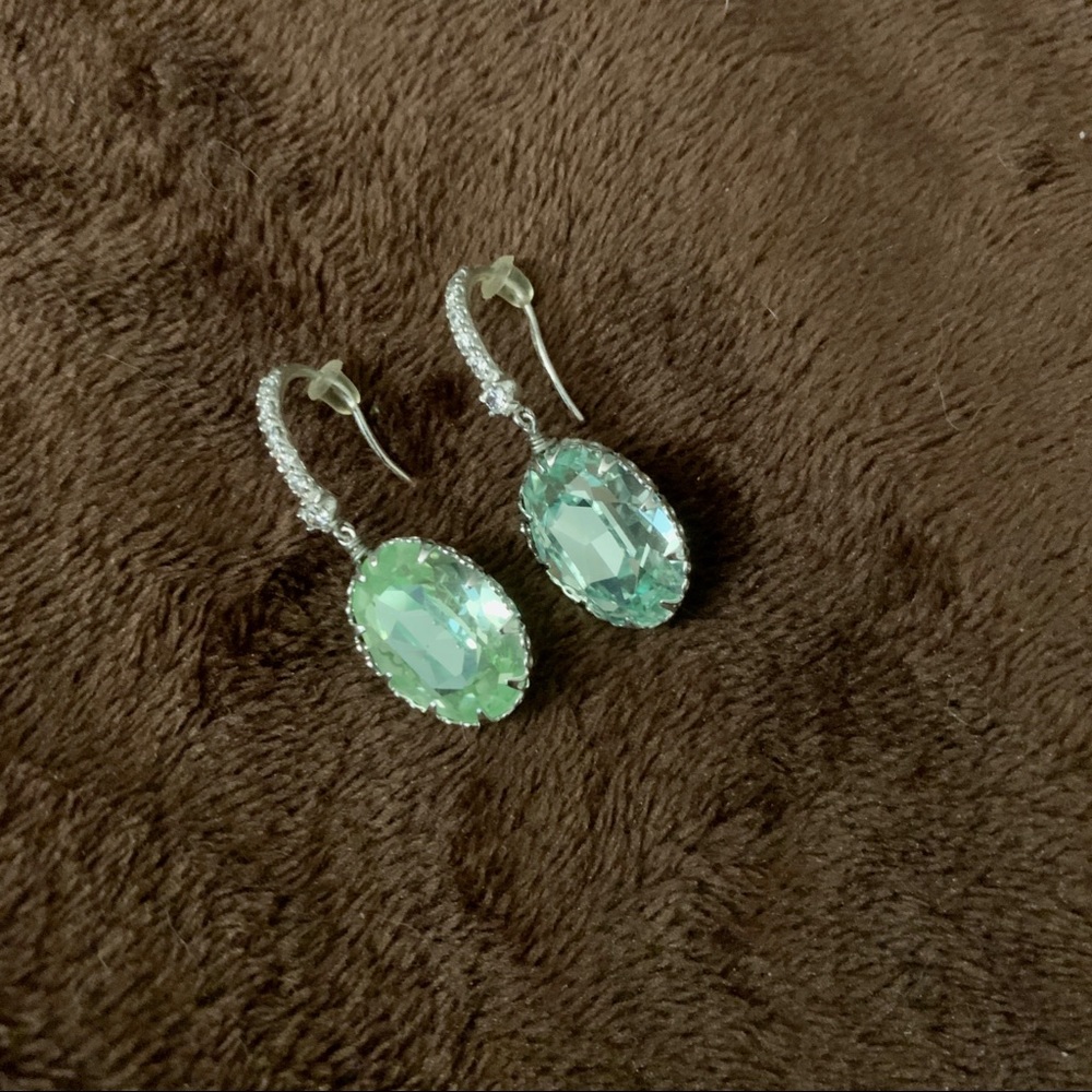 Green Jeweled Earrings